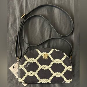 New Tommy Hilfiger rope-print crossbody bag